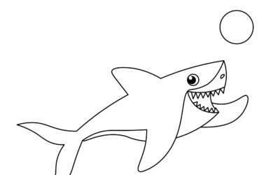 Great White Shark Coloring Page – Super Cute Coloring Page