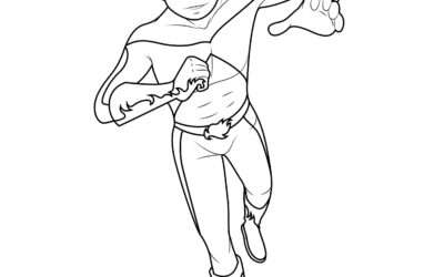Saving the Day Superhero Coloring Page