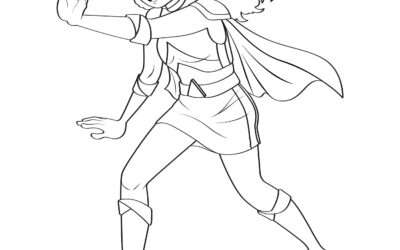 Mighty Girl Superhero Coloring Page