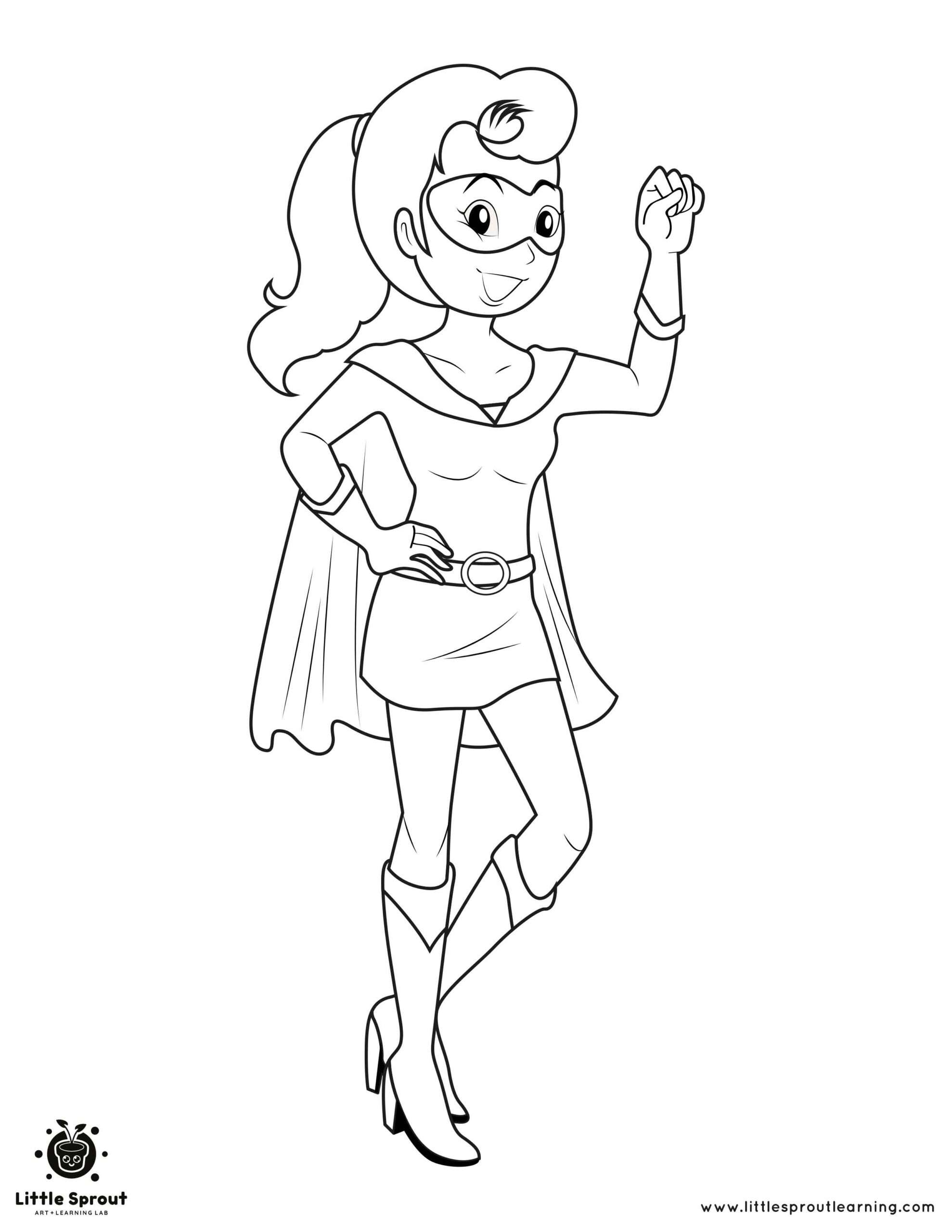 Ready to Help Superhero Coloring Page