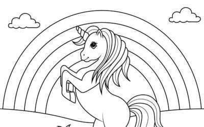 Rainbow Bright Unicorn Coloring Page