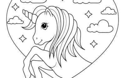 Beautiful Unicorn Coloring Page