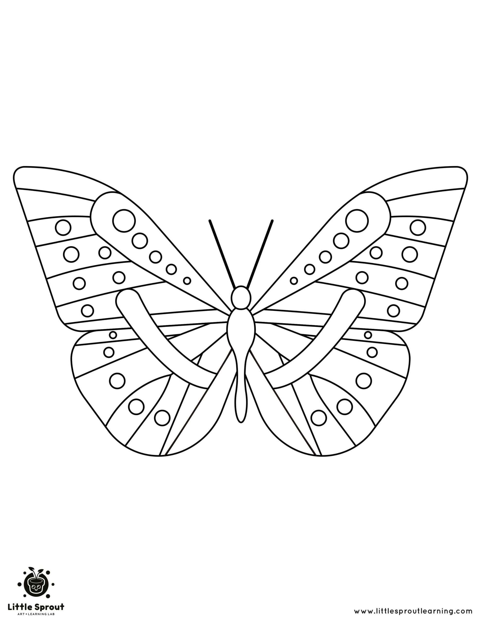 Delicate Butterfly Coloring Page