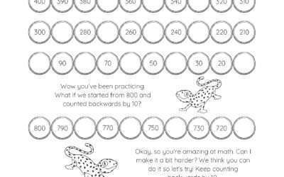Skip Counting Backwards by 10s