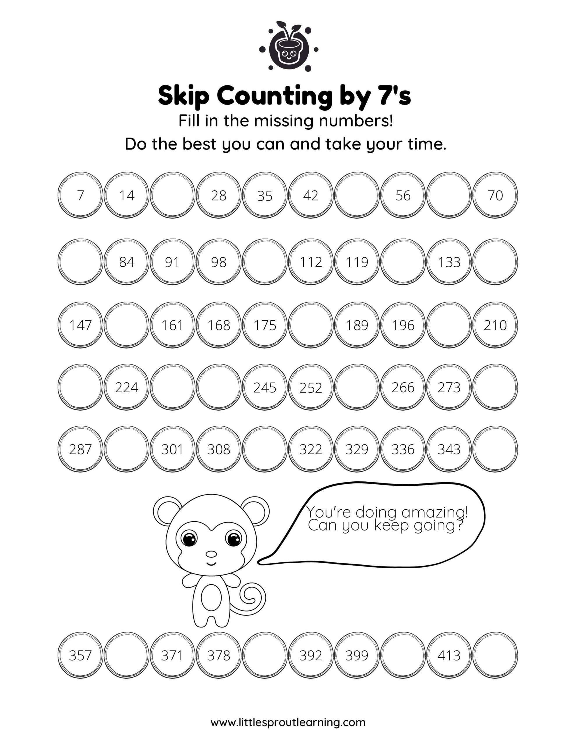 Skip Counting by 7’s