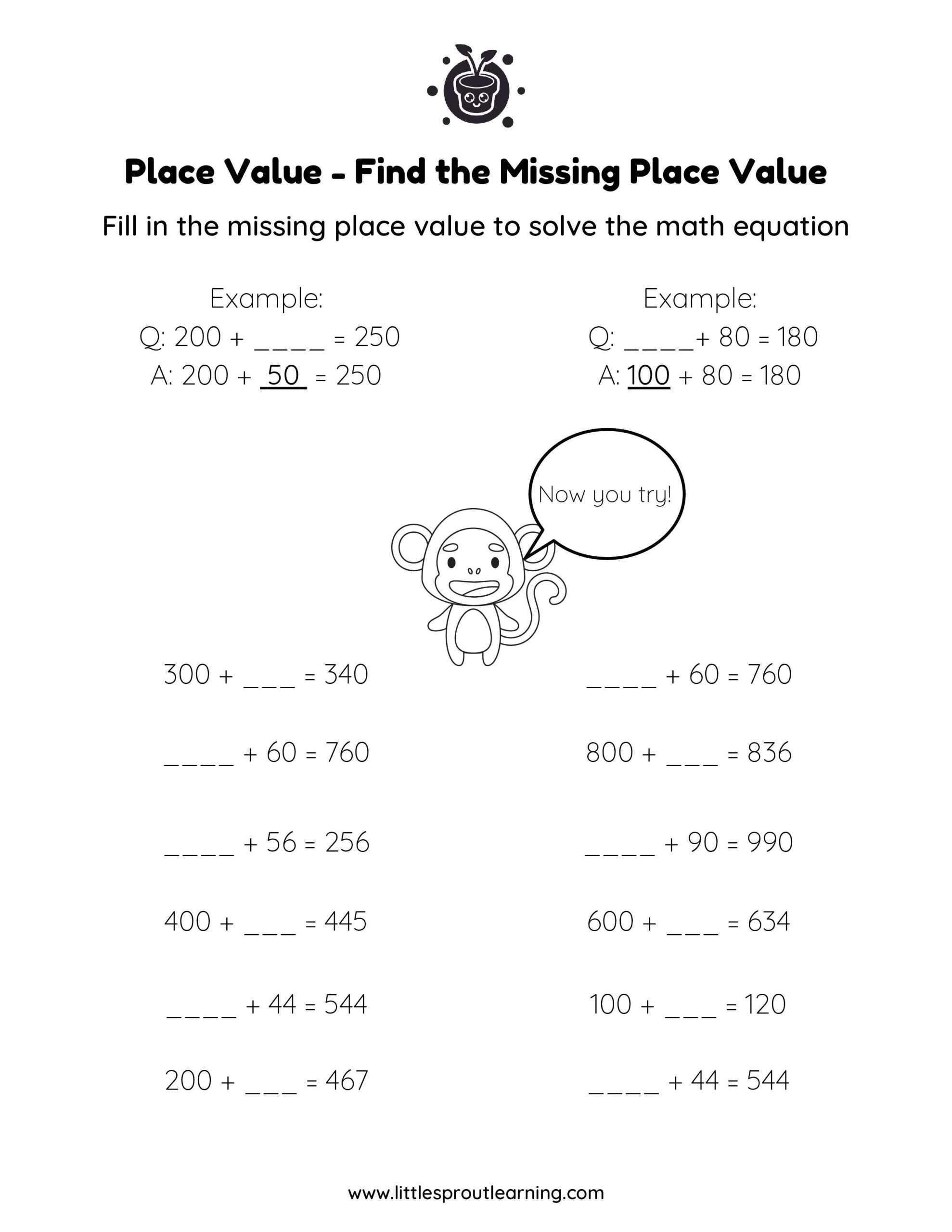 Find the Missing Place Value