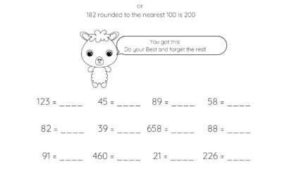 Round to the nearest 10 or 100