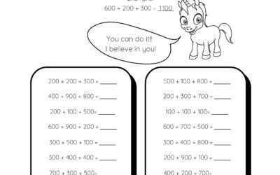 Adding 3 Whole Hundreds Numbers