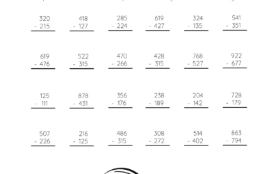 Subtraction with 3 Digits – With Borrowing