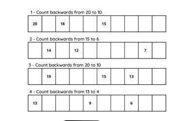 Counting Backwards from 20