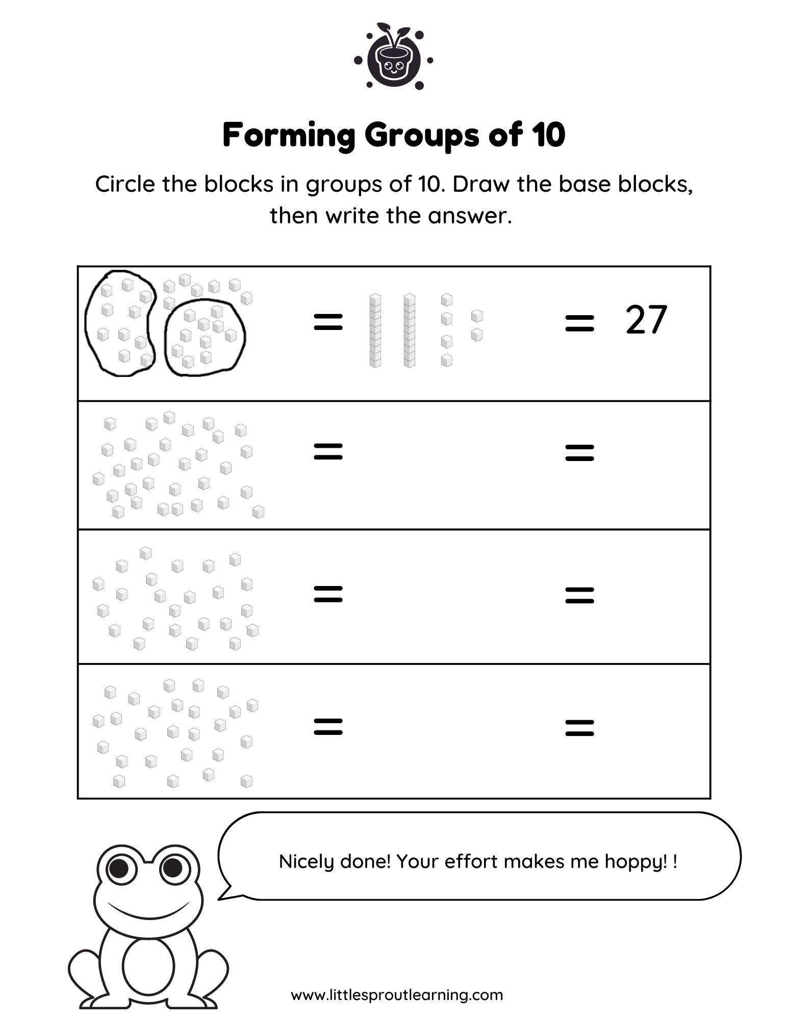 Base Block Form Groups of 10