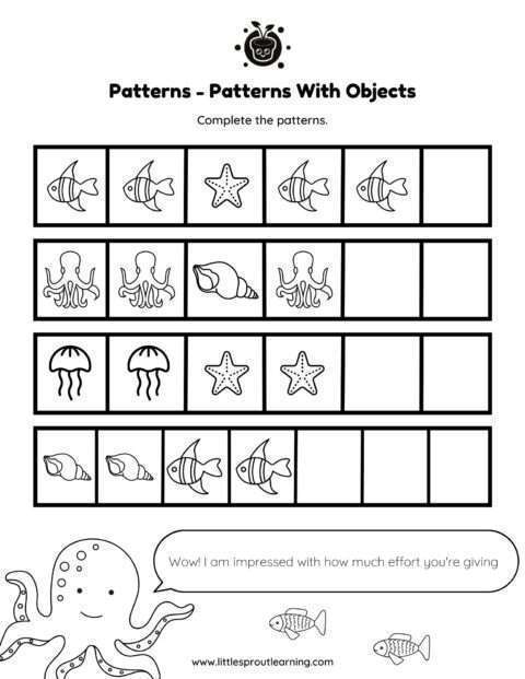 Patterns With Objects | Little Sprout Art + Learning Lab