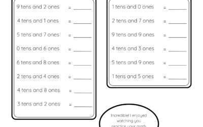 Place Values Combining Tens and Ones