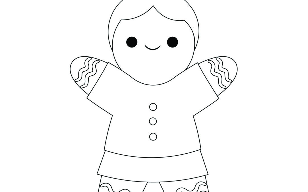 Celebrating Gingerbread Girl Coloring Page Feature Image