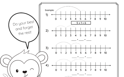 Addition Worksheet – Addition With Number Lines Up to 10
