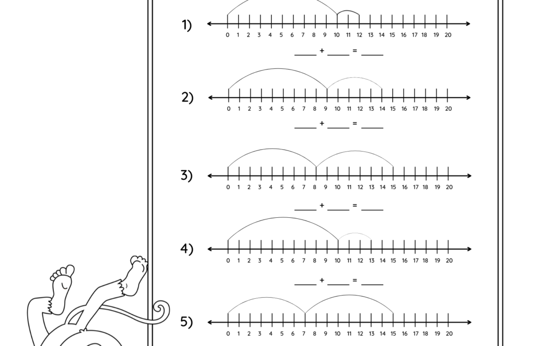 Grade 1 Addition Worksheets Up to 20 - With Number Lines Feature Image