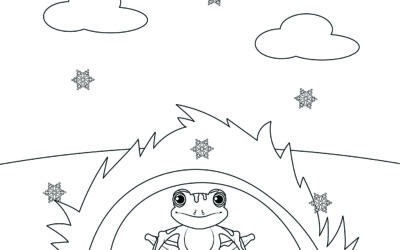 Wood Frog – Hibernating Animals Coloring Page
