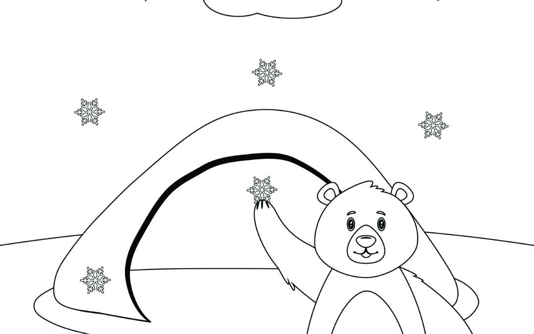 Bear Catching a Snowflake Hibernating Animals