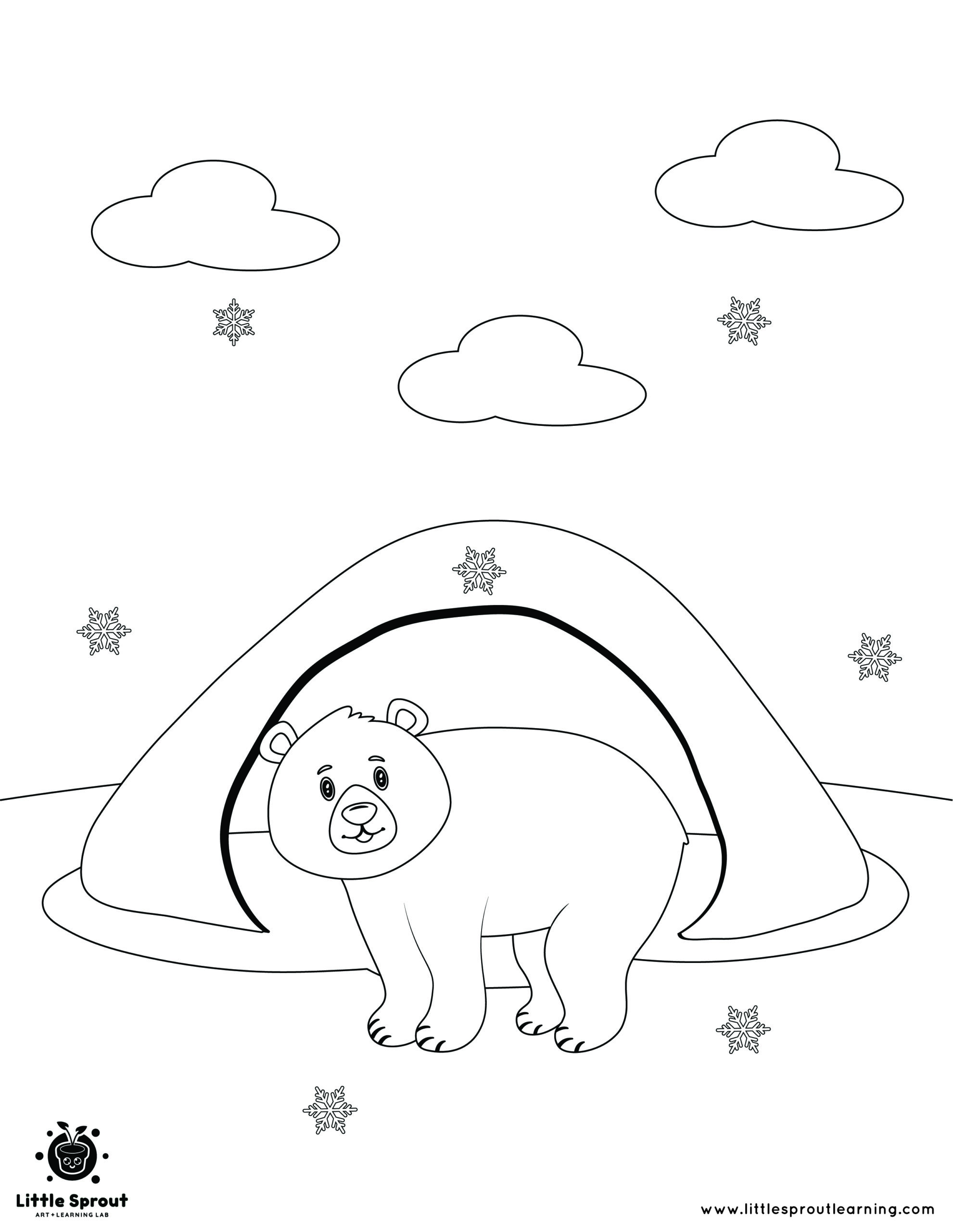Testing the Outdoors – Hibernating Animals Coloring Page