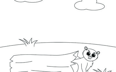 Fat Tailed Lemur Finds its Home – Hibernating Animals Coloring Page