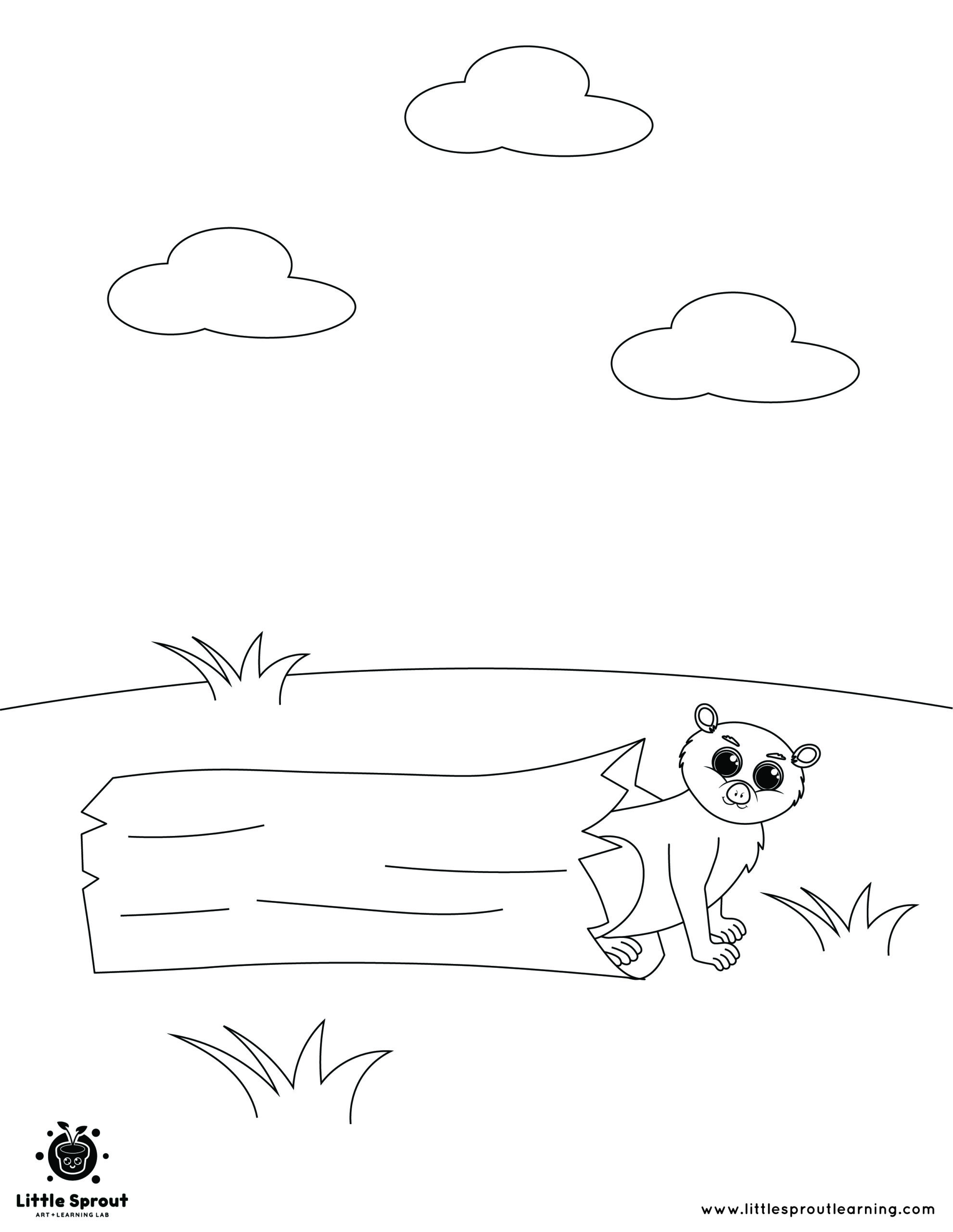 Fat Tailed Lemur Finds its Home – Hibernating Animals Coloring Page