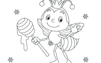 Queen Bumblebee – Hibernating Animals Coloring Page