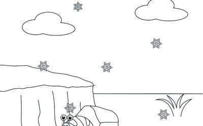 A Snail and its Rock – Hibernating Animals Coloring Page