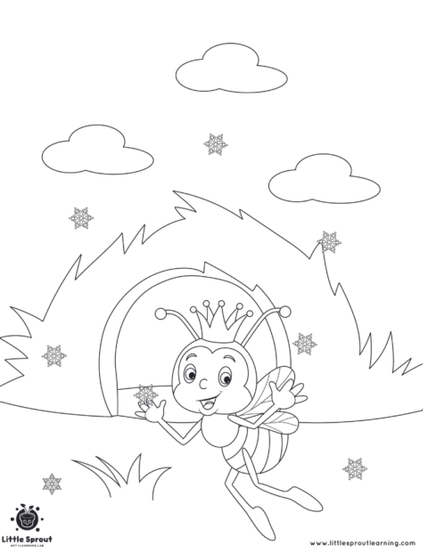 Excited Queen Bumblebee | Little Sprout Art + Learning Lab