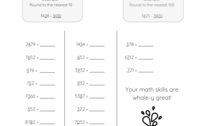 Place Values Worksheet – Round to the Nearest 10 or 100
