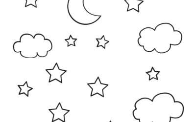 Night Sky Star Coloring Page