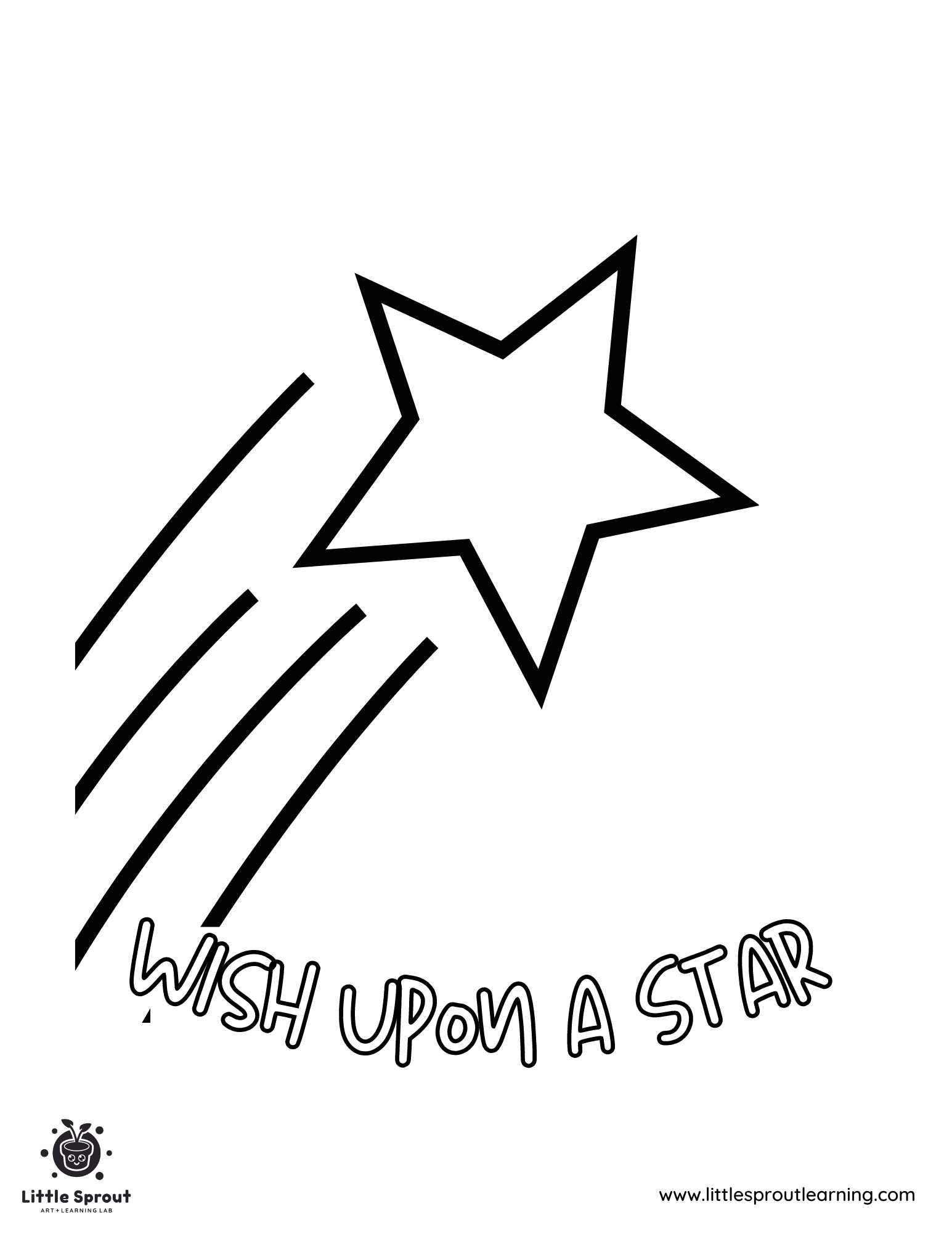 Wish Upon a Star Coloring Page
