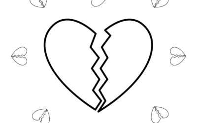 Broken Heart Coloring Page