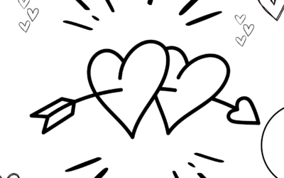 Bursting Love Heart Coloring Page