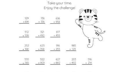 Adding in Columns – Adding 3 Digit Numbers