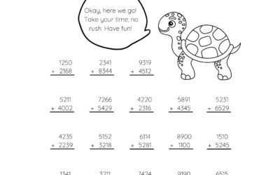 Adding In Columns – Adding 4 Digit Numbers