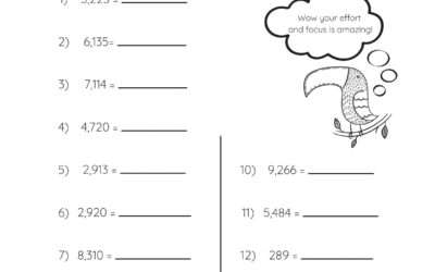 Place Values Worksheet – Rounding to the Nearest 1000