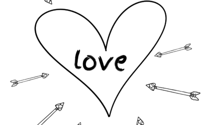 Heart and Arrows Coloring Page