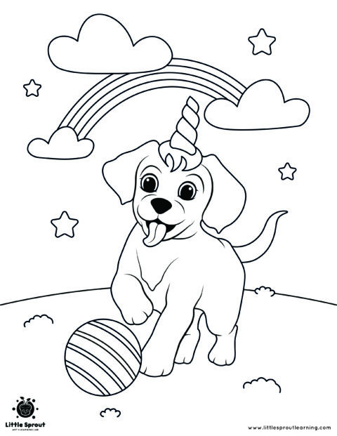The Best Unicorn Coloring Page | Little Sprout Art