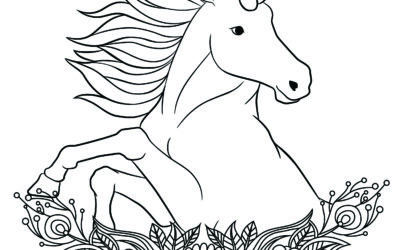 Portrait Unicorn Coloring Page