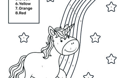 Unicorn Color By Number Printable