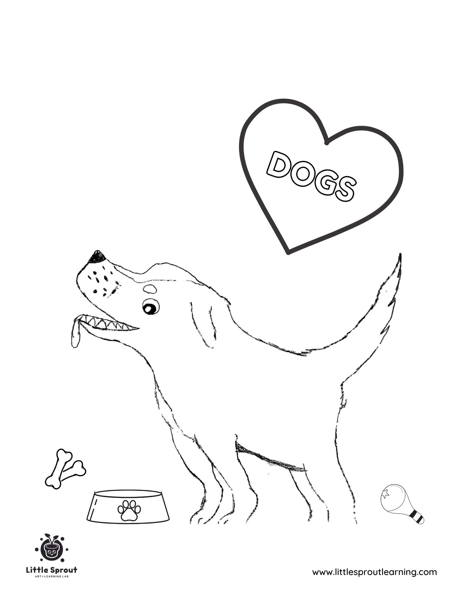Allie’s First Coloring Page – Puppy