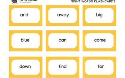 Pre Primer Sight Words Flashcards