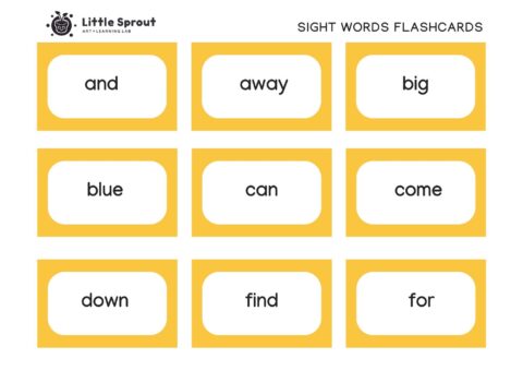 Top Dolch Sight Words Printable Flash Cards | Little Sprout