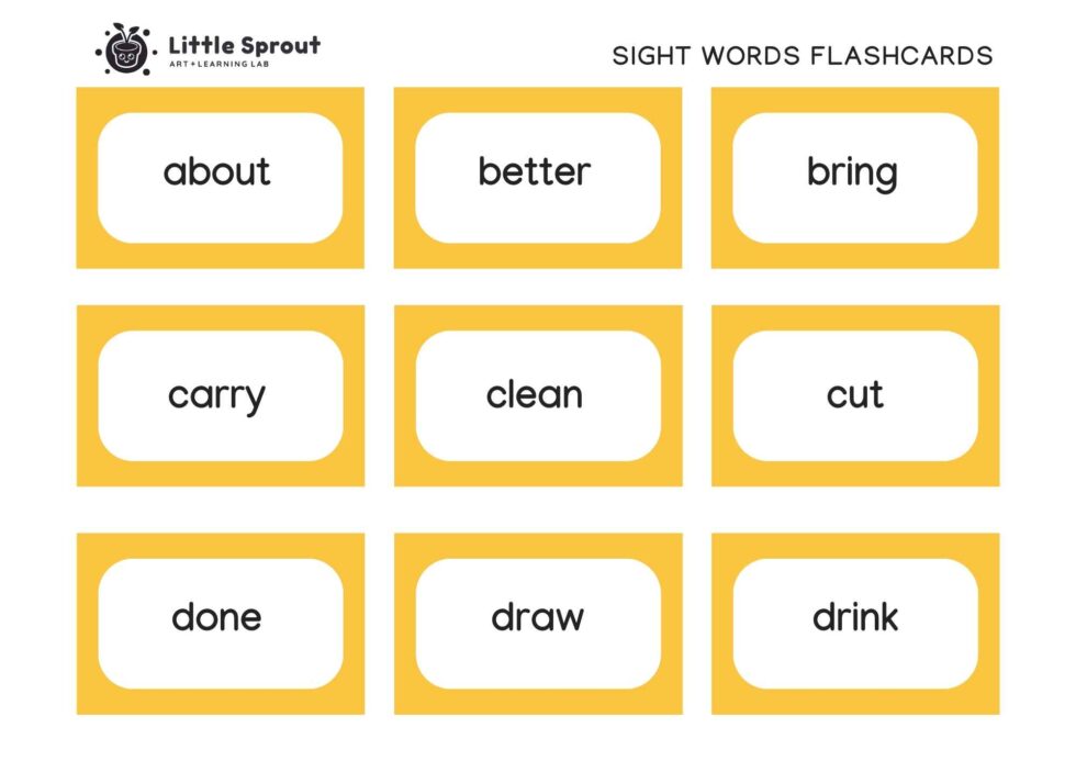 Top Dolch Sight Words Printable Flash Cards | Little Sprout