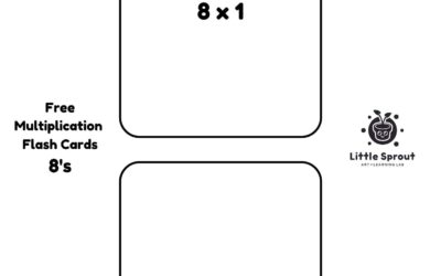 Multiplication Flash Cards – Eight