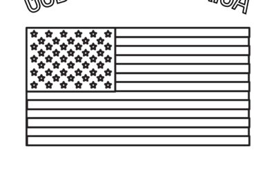 Top American Flag Coloring Page