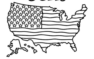 Flag of the United States of America Coloring Page