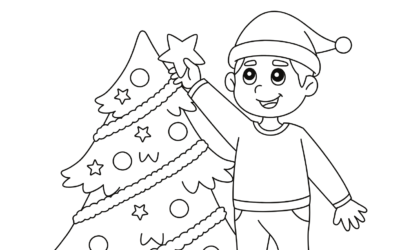 Cute Christmas Tree Coloring Page