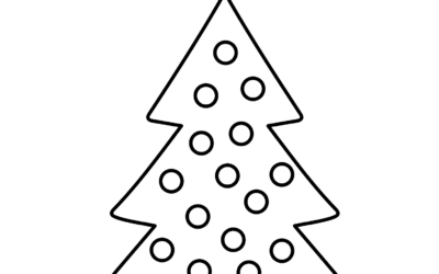 Another Simple Christmas Tree Coloring Page