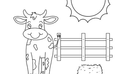 Happy Cow Coloring Page 2